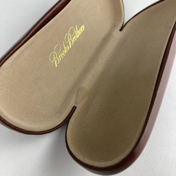 Brooks Brothers Eyeglasses Case Brown Clamshell Style - Picture 8 of 10